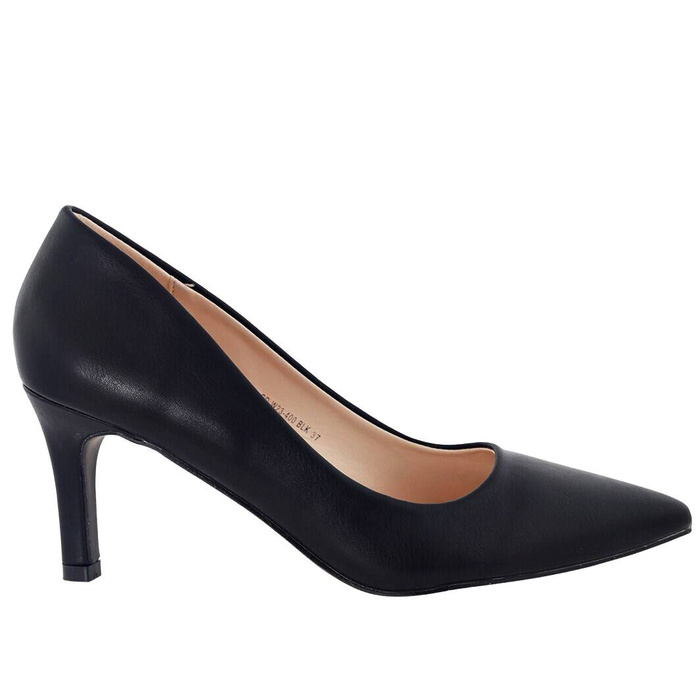 Класичні чорні туфлі на підборах з екошкіри T.Sokolski