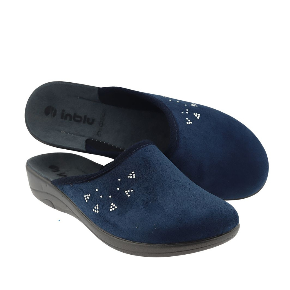 Жіночі домашні тапочки 5D000028 темно-сині Inblu