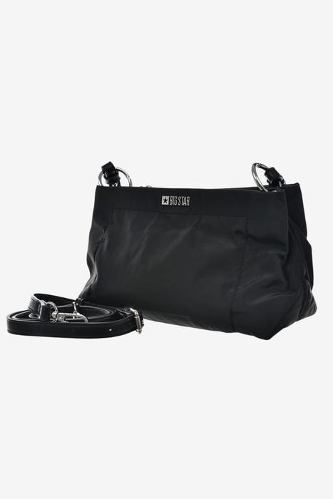 Torebka damska z materiału na zamek czarna