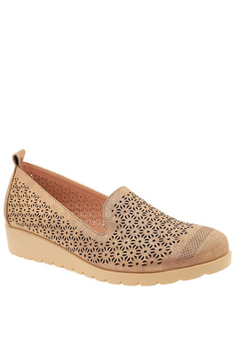 Piękne półbuty ażurowe w kolorze miedzianym