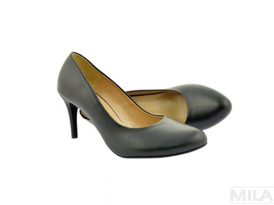 Skórzane szpilki ESPIRITO by DAREX - czarne C-518/6