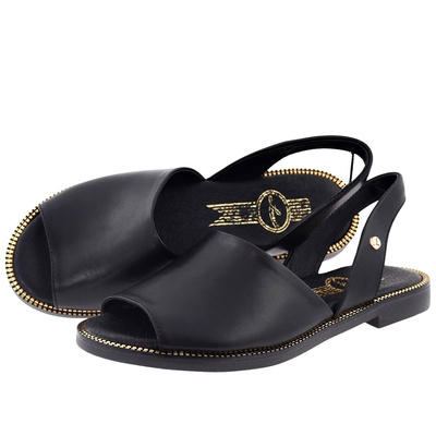 Sandały z zabudowaną cholewką czarne Lemar