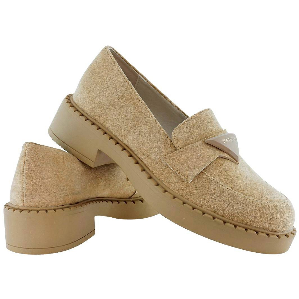 Жіночі бежеві замшеві мокасини Potocki