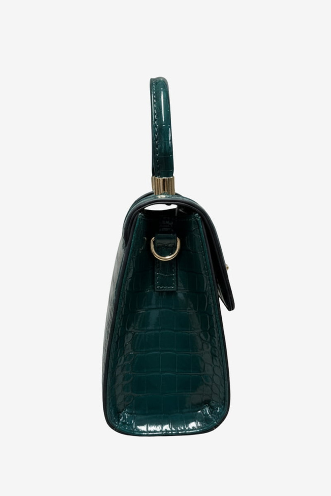 Жіноча чорна сумочка з подвійною ручкою і ремінцем Big Star