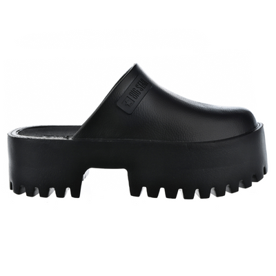 Klapki damskie czarne kryte na klocku z platformą Big Star