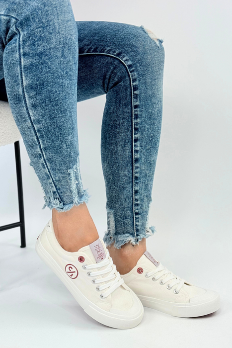 Чоловічі кросівки Cross Jeans білі з екошкіри