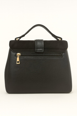 Жіноча чорна сумочка з подвійною ручкою і ремінцем Big Star