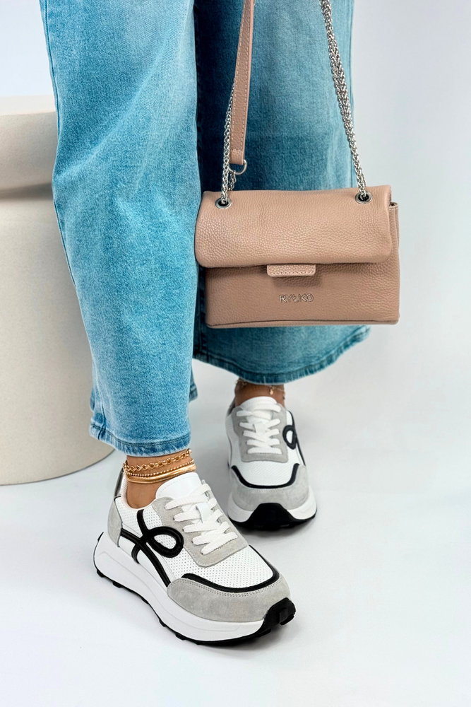 Сині ажурні шкіряні туфлі на плоскому ходу