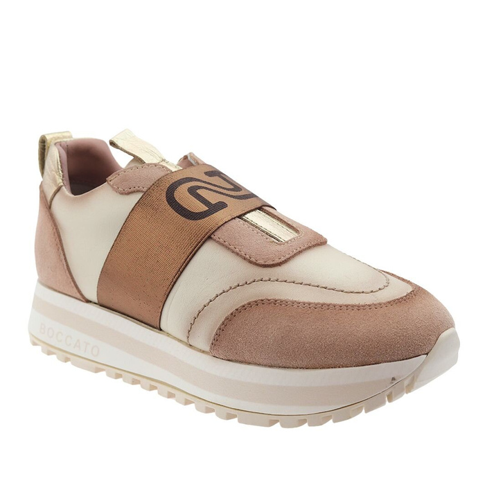 Бежеві шкіряні сліпони на платформі