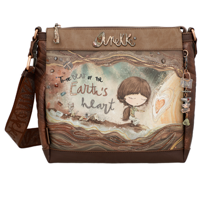 Жіноча сумка-почтальон Anekke з коричневим ремінцем