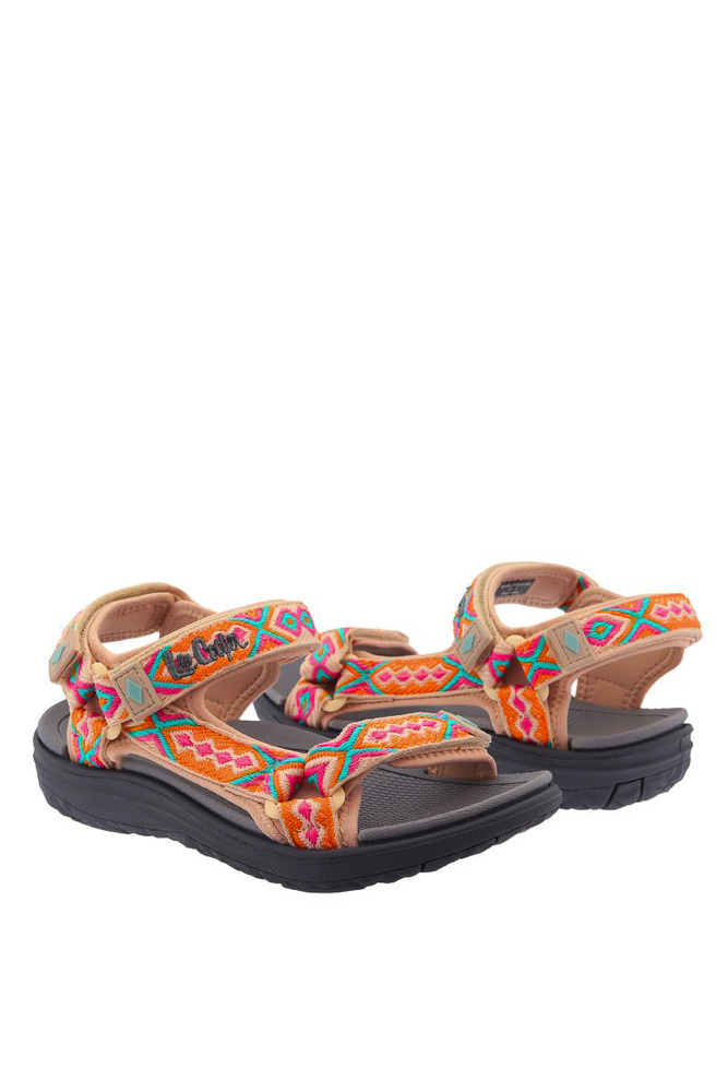Sandały damskie multicolor sportowe na rzep