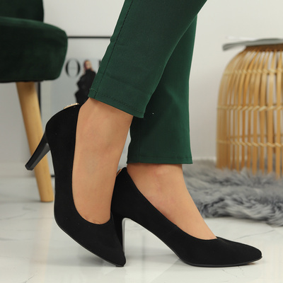 Чорні замшеві туфлі Clasicco