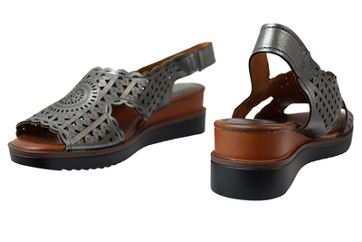 Sandały M. Daszyński MR1838-21 srebrne