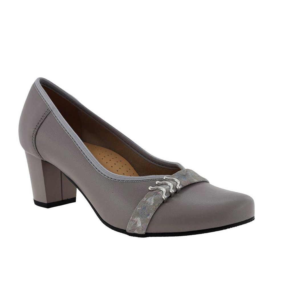 Жіночі човники Galant попелястого кольору на високих підборах 