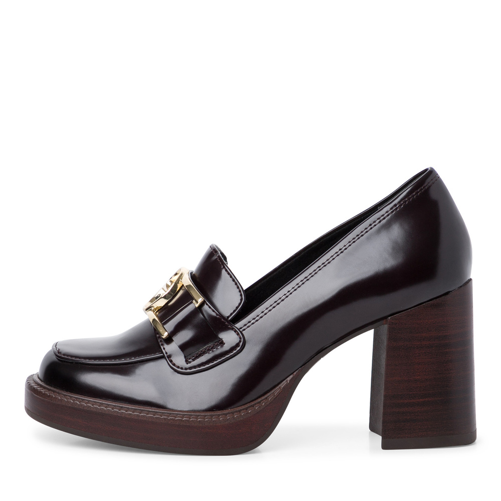 Шкіряні туфлі Mocca Tamaris на високому каблуці