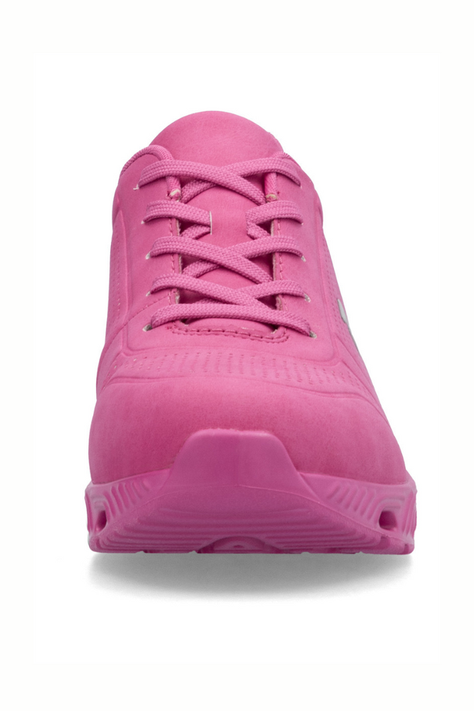 Кросівки кольору фуксії на шнурівці з екошкіри Rieker
