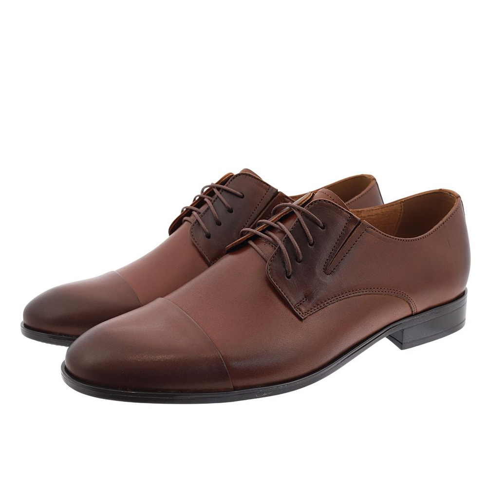 Чоловічі парадні коричневі шкіряні туфлі