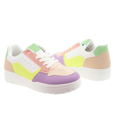 Kolorowe sneakersy damskie sznurowane