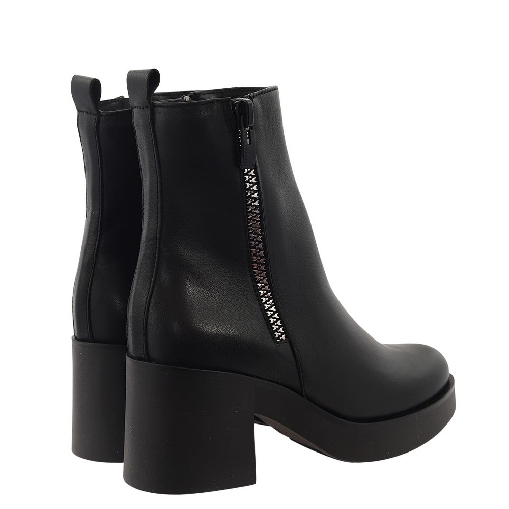 Чорні шкіряні черевики з колодкою Lemar