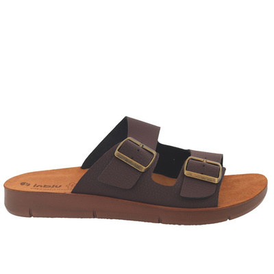 Klapki męskie brązowe Inblu