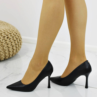 Eleganckie szpilki damskie w kolorze czarnym Vinceza