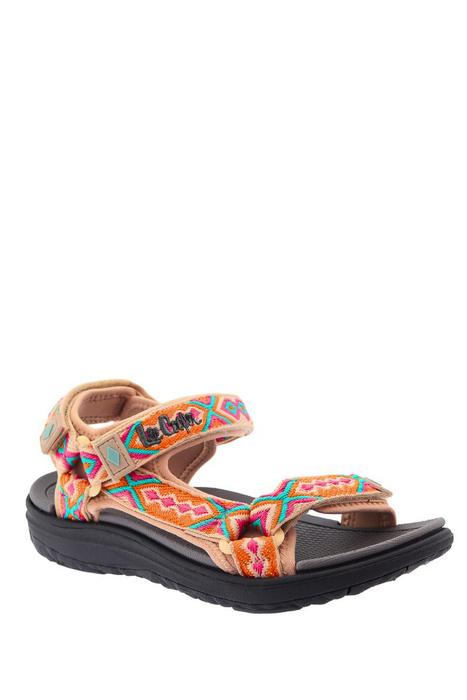 Жіночі спортивні босоніжки на липучці, бежеві