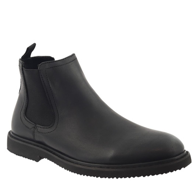 Чорні чоловічі шкіряні ботильйони T. Sokolski