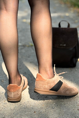 Бежеві кросівки Ryłko з натуральної шкіри та замші 