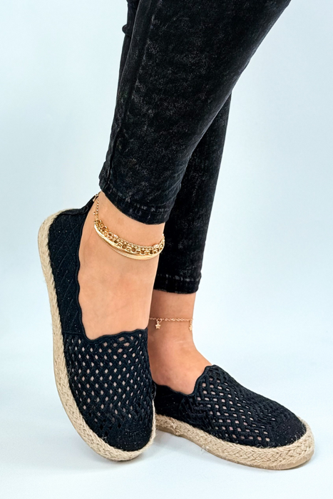 Жіночі легкі чорні еспадрільї