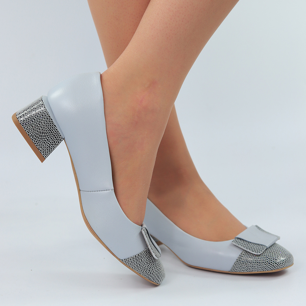 Сірі шкіряні човники Kordel