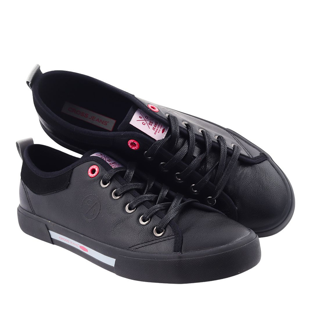 Чорні чоловічі кросівки Cross Jeans з екошкіри