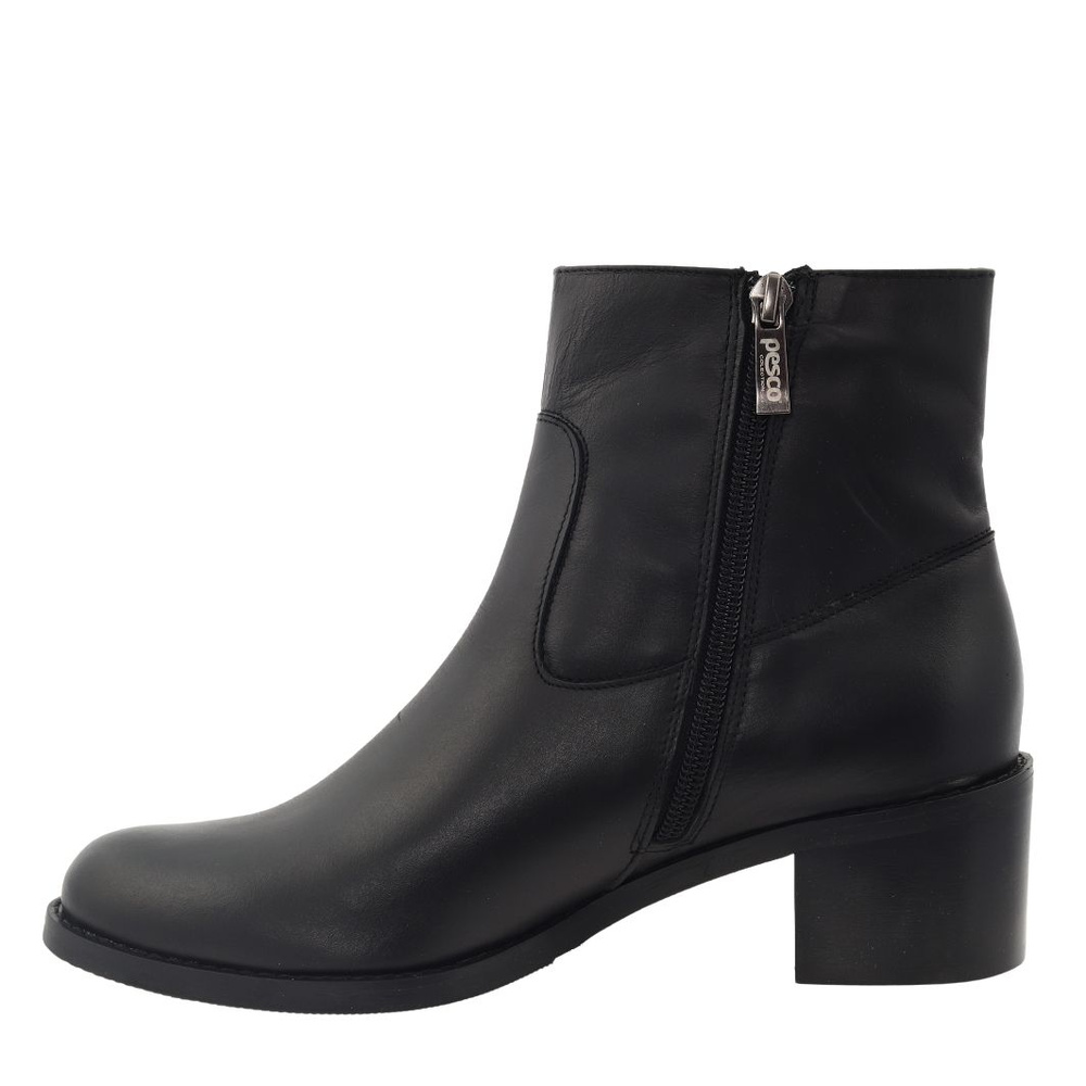 Чорні шкіряні ботильйони з колодкою Pesco