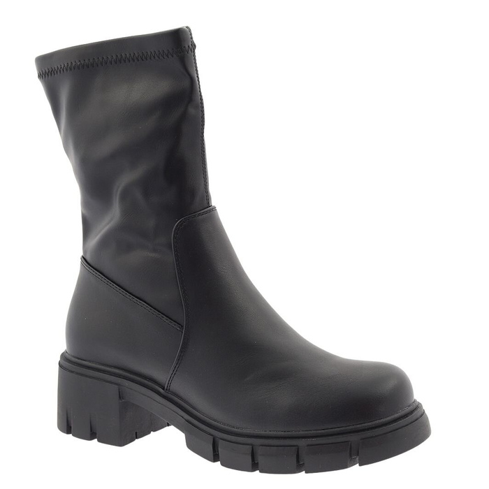 Чорні високі ботильйони на платформі