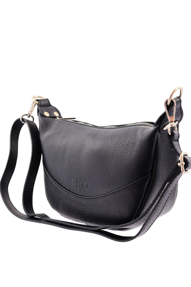 Mała czarna crossbody ze skóry licowej Ryłko