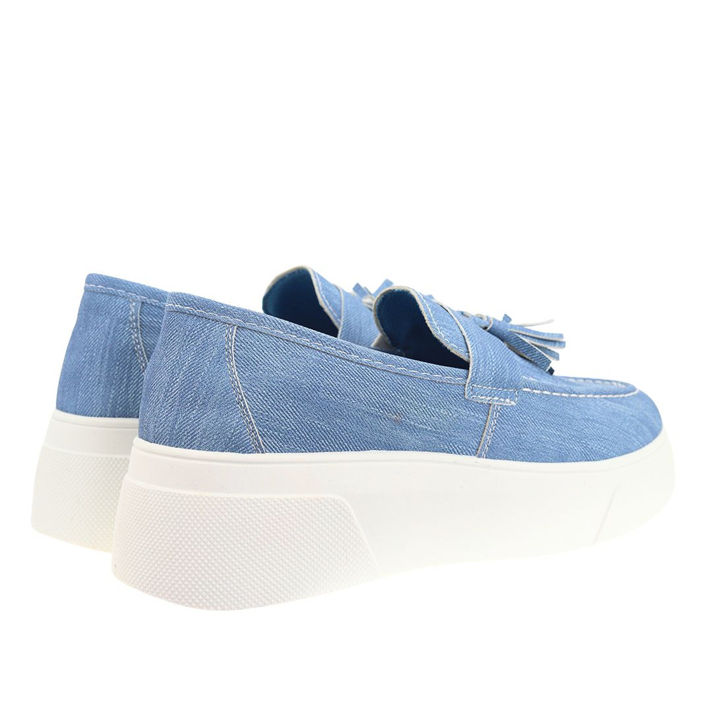 Półbuty niebieskie z chwostem na platformie M. Daszyński