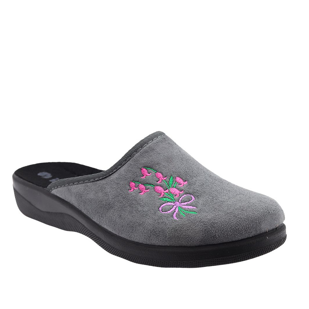 Kapcie damskie szare kryte wsuwane Polskie