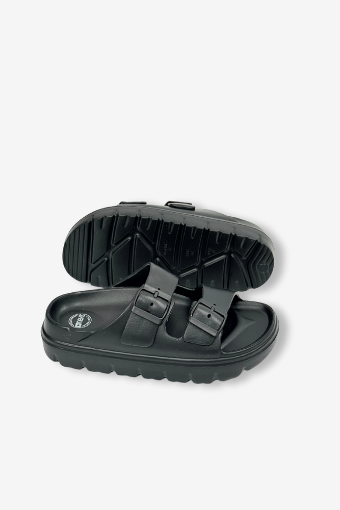 Бежеві шльопанці для басейну з регульованим ремінцем