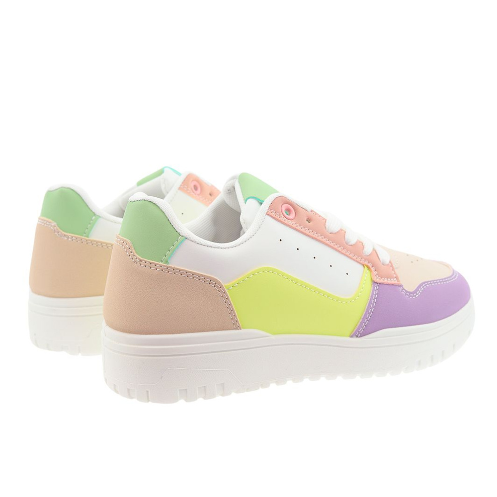 Kolorowe sneakersy damskie sznurowane