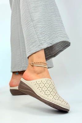 Золоті жіночі шльопанці Potocki