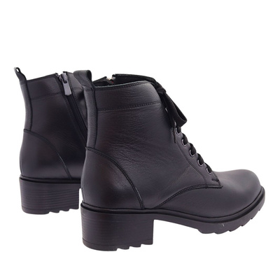 Чорні ботильйони Missmamma на шнурівці на високих підборах