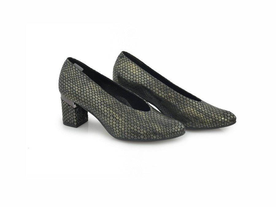 Сірі туфлі на високих підборах KOSTEX 1431 R6038