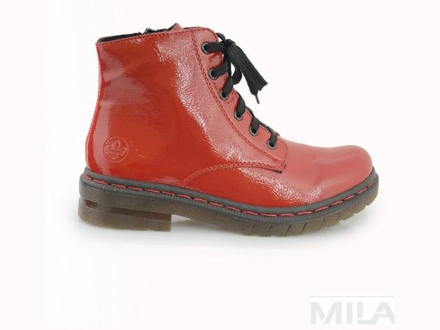 TRAPERY RIEKER CZERWONE LAKIEROWANE 76240-33