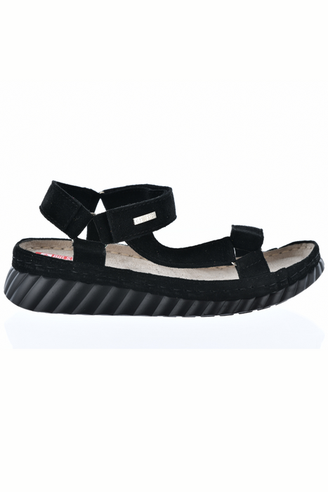 Чорні замшеві спортивні босоніжки Big Star на липучці