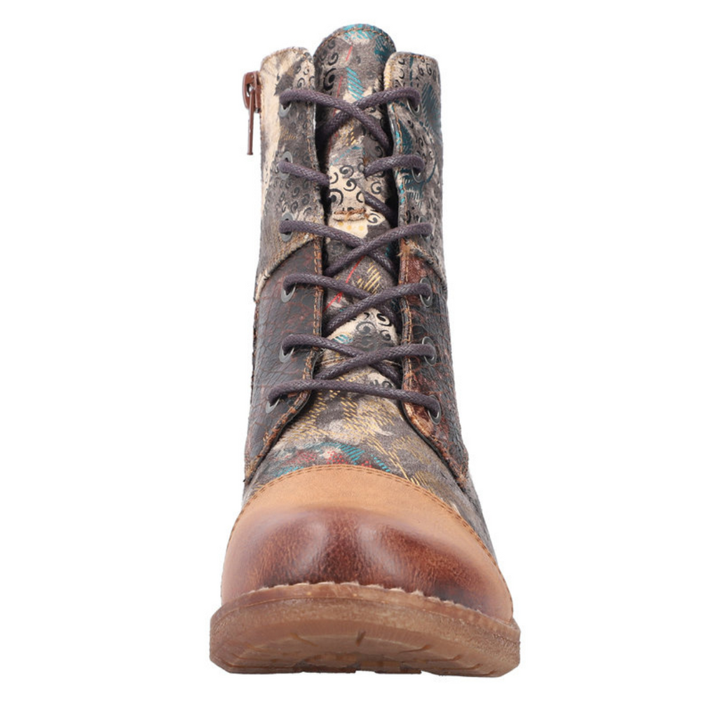 Барвисті шкіряні жіночі ботильйони Rieker 