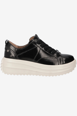 Skórzane lekkie sneakersy na koturnie z platformą Filippo
