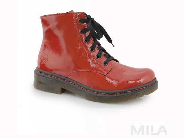 TRAPERY RIEKER CZERWONE LAKIEROWANE 76240-33