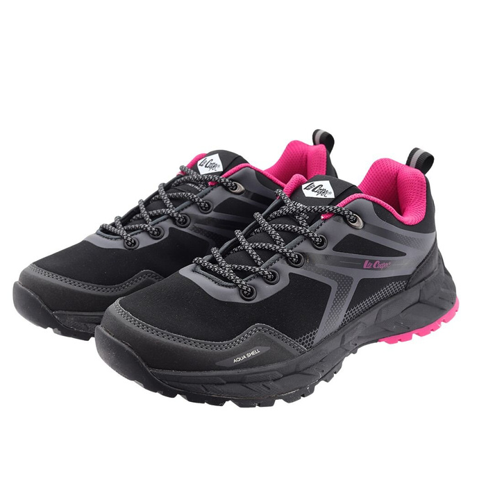 Trekkingi damskie czarne sznurowane Lee Cooper