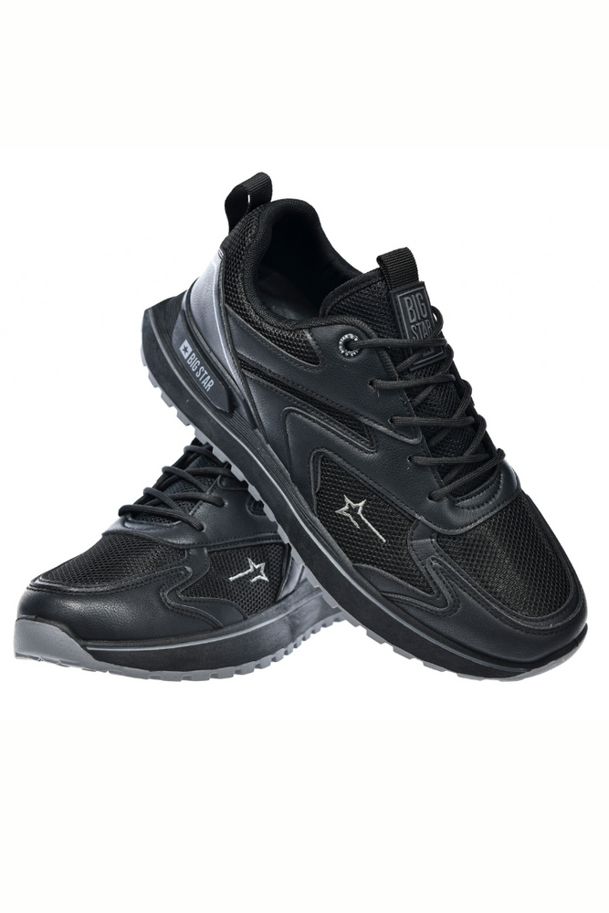 Sneakersy męskie lekkie czarne sznurowane Big Star