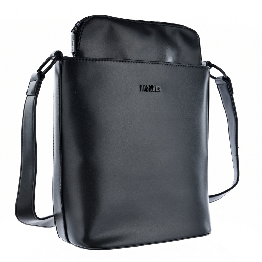 Czarna listonoszka z kosmetyczką na długim pasku Big Star