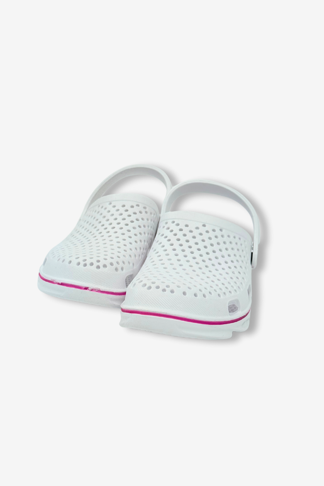 Crocsy damskie białe na piance wsuwane
